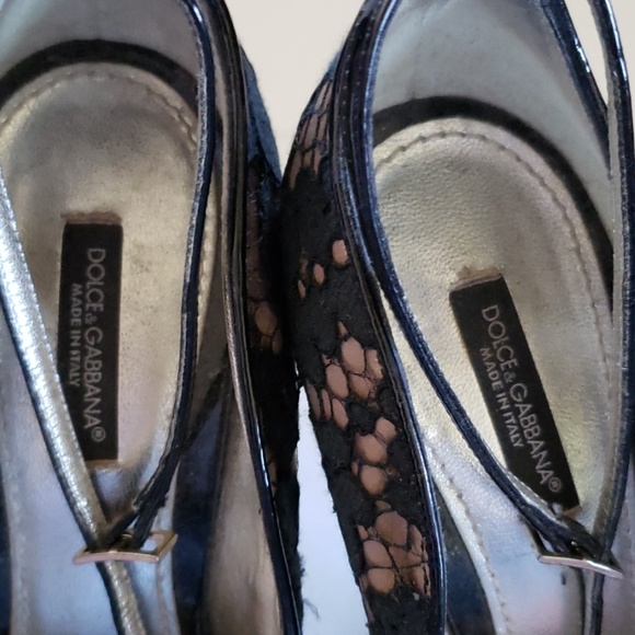 Dolce & Gabbana lace evening shoes size 7 1/2 - Picture 4 of 8